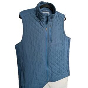 Royal Robbins Vest Standard Fit Size Large Zip Pockets Zip Up Quilted Men's Blue